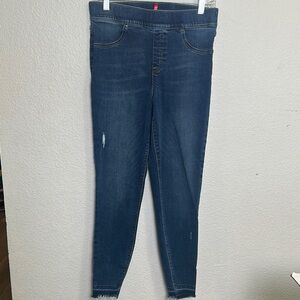 SPANX Pull On Skinny Stretchy Denim Jegging Jeans Womens Size Large